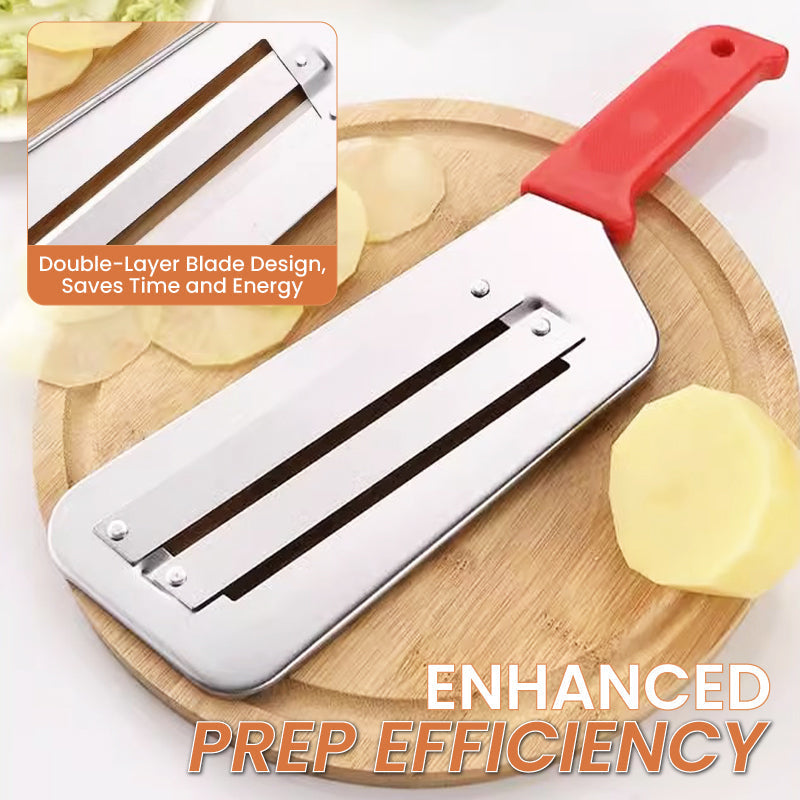 🌟Best Kitchen Gift🎁🧑🍳Stainless Steel Double-layer Slicer