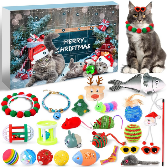 🐱2024 Christmas Countdown Cat Toys Advent Calendar🐈