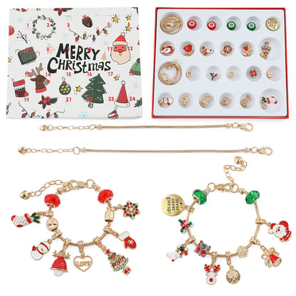 24 PCS DIY Christmas Advent Calendar Bracelets Set