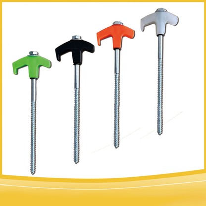 8" Screw in Tent Stakes - Ground Anchors Screw in