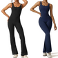 Sexy Backless Flare Jumpsuits - Bodycon Scrunch Butt Yoga Rompers