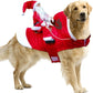 Dog Christmas Clothes Santa Claus Riding Deer