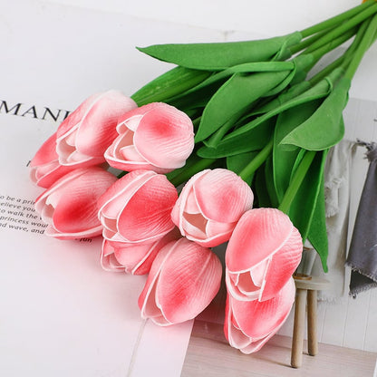 🌷9 pcs🌷Outdoor Artificial Tulip Flowers (1 bundles)💝Each only cost ￡0.9