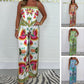 Women's Spaghetti Strap Printed Top & Loose Pants 2-Piece Set