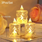 🔥3 pcs/SET Crystal Flameless Candle Light