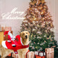 Dog Christmas Clothes Santa Claus Riding Deer