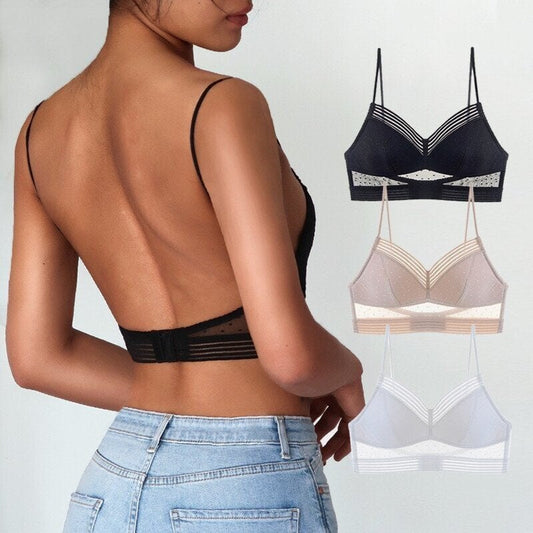 💕Hot Sale💕Low Back Wireless Lifting Lace Bra