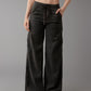 🔥Linen-Blend Wide-Leg Cargo Pants