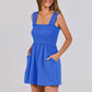 Women's Square Neck Sleeveless Summer Rompers with Pockets (Free Shipping)