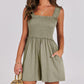 Women's Square Neck Sleeveless Summer Rompers with Pockets (Free Shipping)