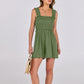 Women's Square Neck Sleeveless Summer Rompers with Pockets (Free Shipping)