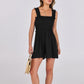 Women's Square Neck Sleeveless Summer Rompers with Pockets (Free Shipping)