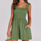 Women's Square Neck Sleeveless Summer Rompers with Pockets (Free Shipping)