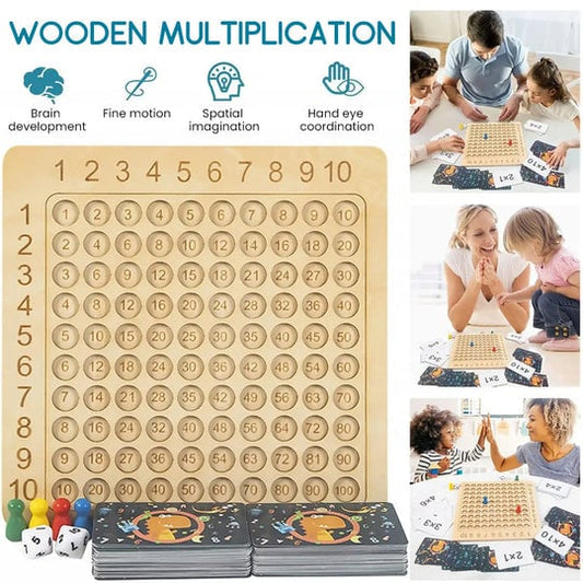 💥SAVE 49% OFF - Wooden Math Multiplication Board Game