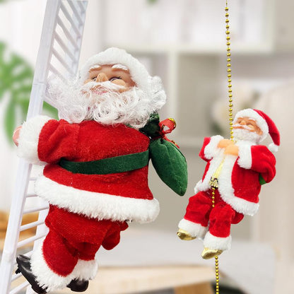 🎄2024 BEST GIFT TO FAMILY🎁Electric Chimney Climbing Santa Claus Musical Toys