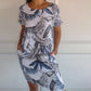 🍀LAST DAY SALE 49% OFF🌷Women's Cotton & Linen Round Neck Printed Dress