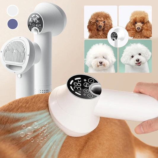 🎁Limited Time 40% OFF🔥Low Noise Pet Hair Dryer with Slicker Brush