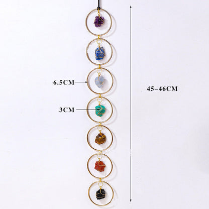 💖Good Luck Raw Crystal 7 Chakra Gemstone Wall Decor