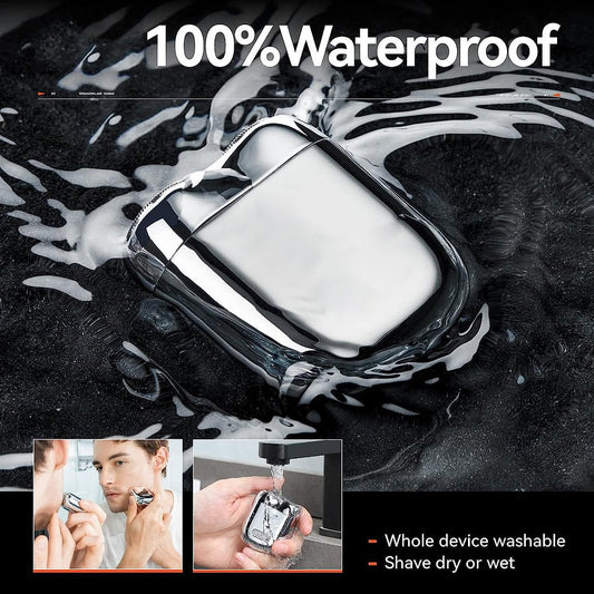 ✨HOT SALE✨2024 New Upgrade Rechargeable Waterproof Compact Electric Razor for Home, Car, Travel