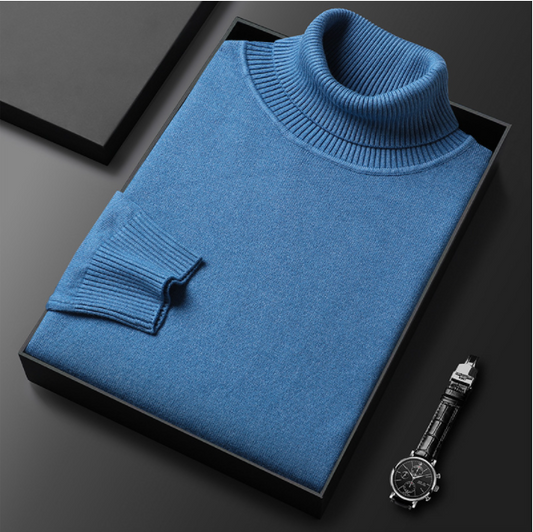 Men's Solid Color Premium Fleece-lined Sweater