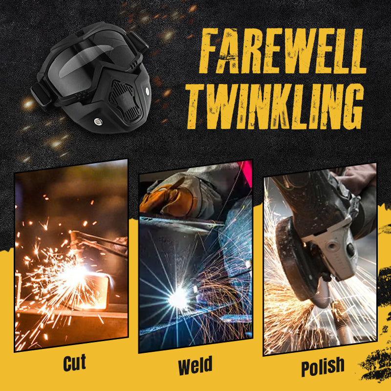 🔥Special Mask For Welding And Cutting（Anti-Glare, Anti-Ultraviolet Radiation, Anti-Dust）