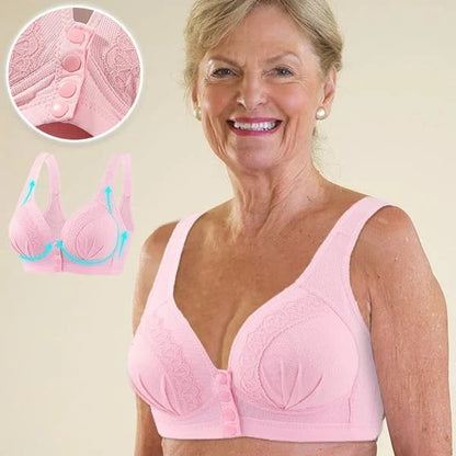 🔥Hot Sale 50% OFF - 2024 Front Button Breathable Skin-Friendly Cotton Bra🎁