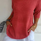 💕Summer Sale  49% OFF😍Solid Color Knitted V-neck Top