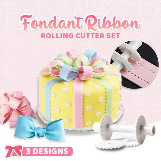 3-in-1 Fondant Ribbon Rolling Cutter Set