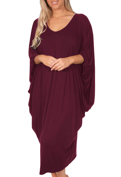 💖Mother's Day Pre-sale💖Bamboo V Neck Draped Dress