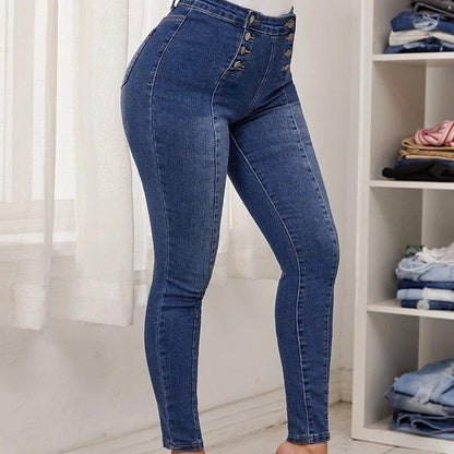 🔥Hot Sale🔥Double Breasted High Waist Butt Lifting Skinny Jeans