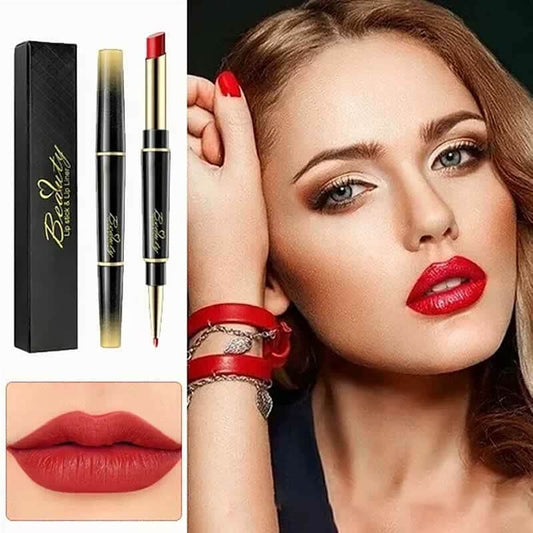 🔥Automatic Lip Liner Matte Lipstick - Waterproof/Non-fading/Non-stick